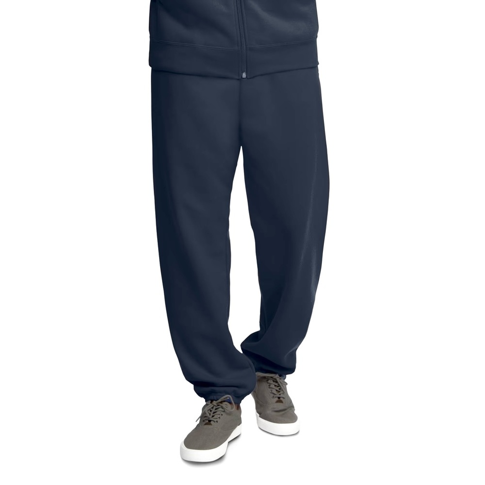 Fruit of the Loom Eversoft Fleece Elastic Bottom Sweatpants Navy Blue M